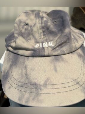 PINK Victoria's Secret Gray Tie-Dye Baseball Cap